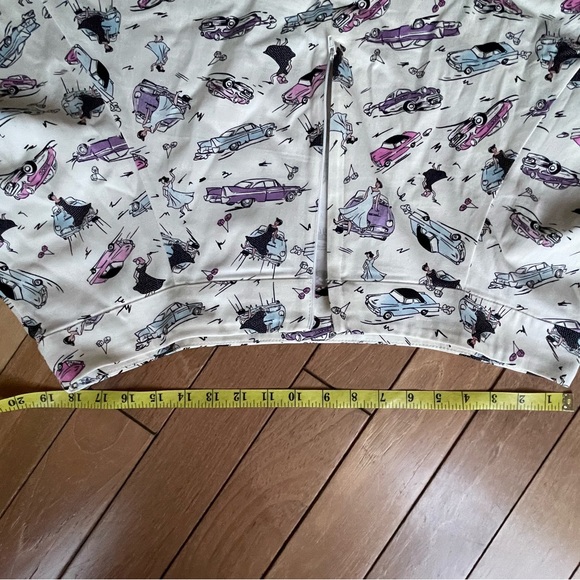 Collectif London 50s Car Print Swing Skirt – Size 3XL (UK 20) - Picture 11 of 15